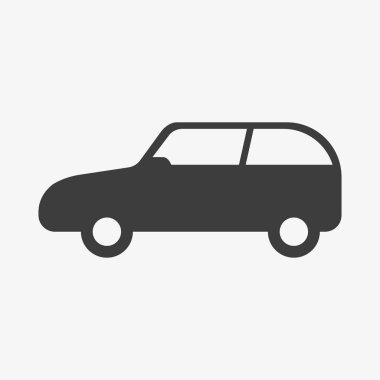 Hatchback arabasının basit siyah vektör simgesi