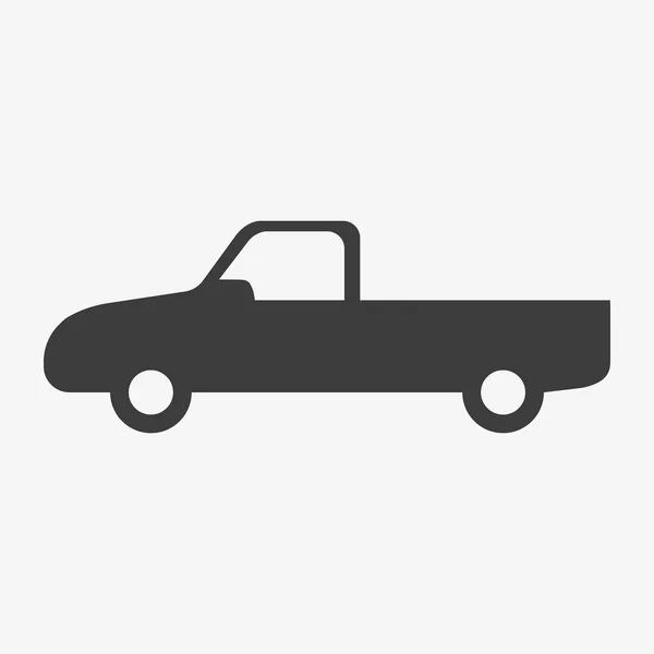 Pickup truck vector icon on white background. — стоковый вектор