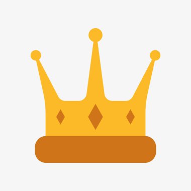 Beyaz arka planda izole edilmiş basit altın taç.