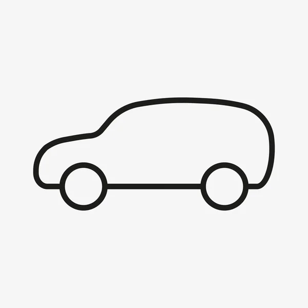 SUV vector outline icon. Offroad car pictogram. — стоковый вектор