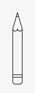 Pencil outline vector icon. Sign of education