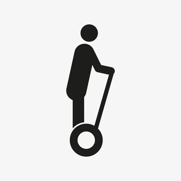 Two wheeled self personal transporter vector icon — Wektor stockowy