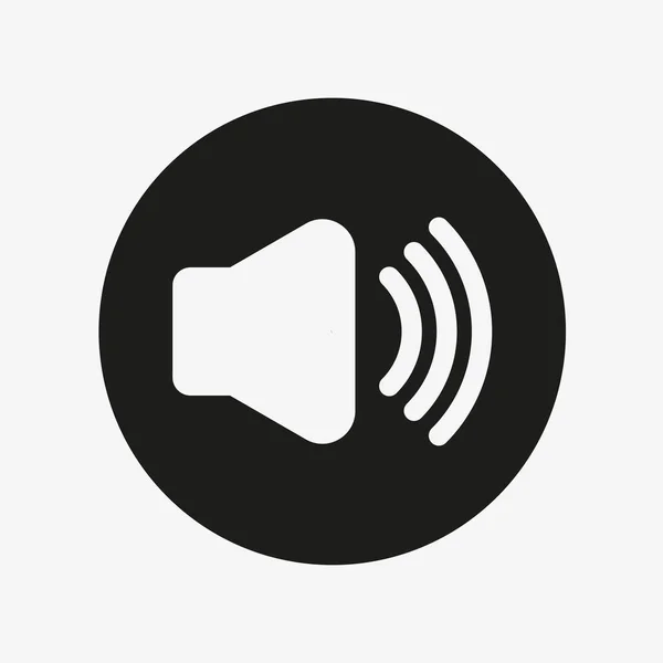 Speaker icon in circle. Sound round symbol. — Vetor de Stock