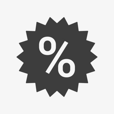 Vector icon of a discount on white background.