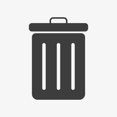 Trash can icon. Dustbin symbol vector. Garbage.