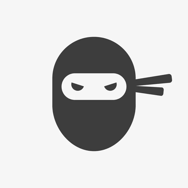 Ninja πολεμιστής διάνυσμα εικονίδιο. Λογότυπο κεφαλής Ninja. — Διανυσματικό Αρχείο