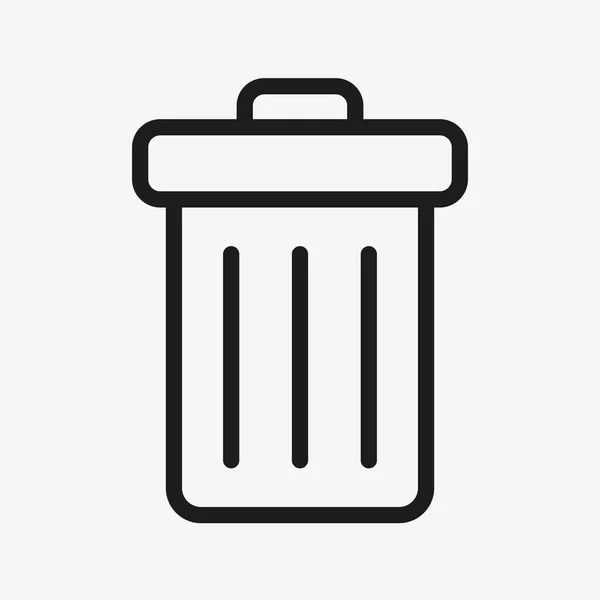 Τα σκουπίδια μπορούν να σκιαγραφήσουν εικονίδιο. Σύμβολο διανύσματος Dustbin — Διανυσματικό Αρχείο