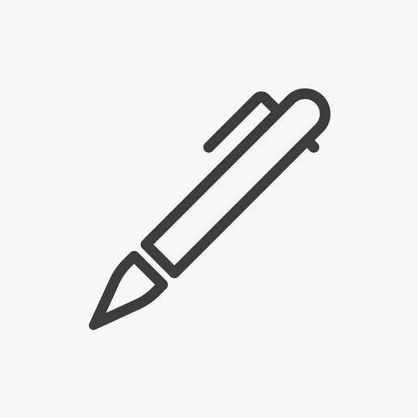 Pen outline vector icon on white background. — Stock vektor
