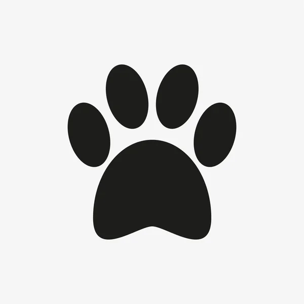 Vector icon of an animal paw on white background. — Stockvektor