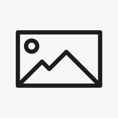 Vector icon of an image. Picture outline sign