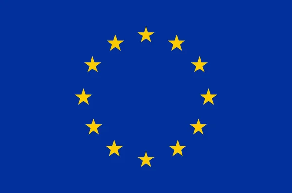 Vector european union flag. Blue EU symbol — Stockvektor