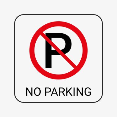 No parking vector sign. Parking not allowed