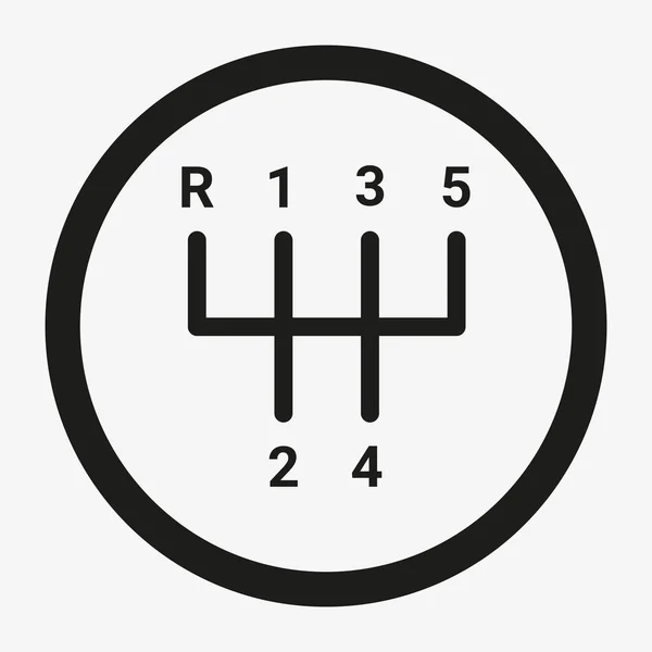 Five speed manual gear shift vector icon — Διανυσματικό Αρχείο