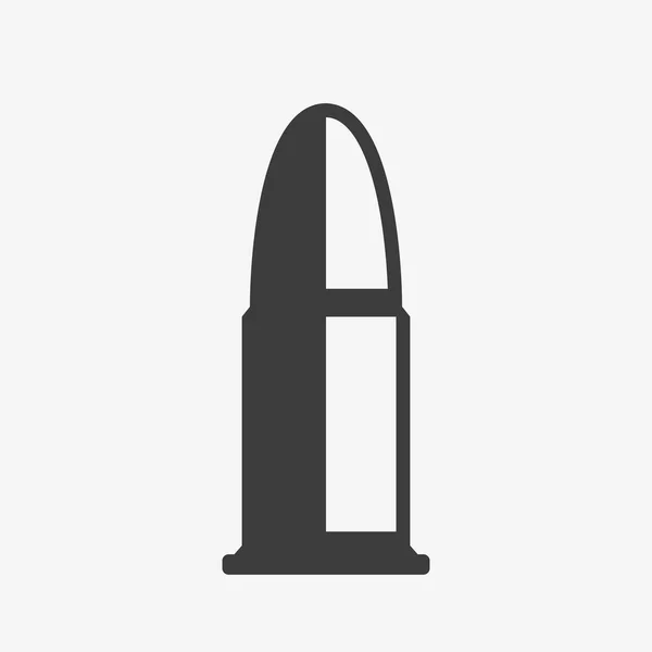 Bullet icon with shadow on white background. — Vector de stock