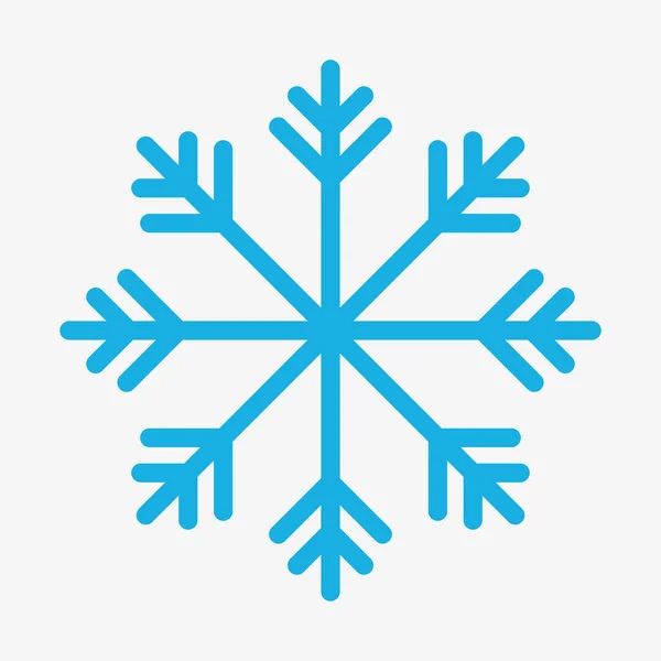 Vector icon of snowflake. Christmas winter theme. — Vettoriale Stock