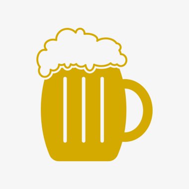 Beer vector icon. Glass of beer illustration
