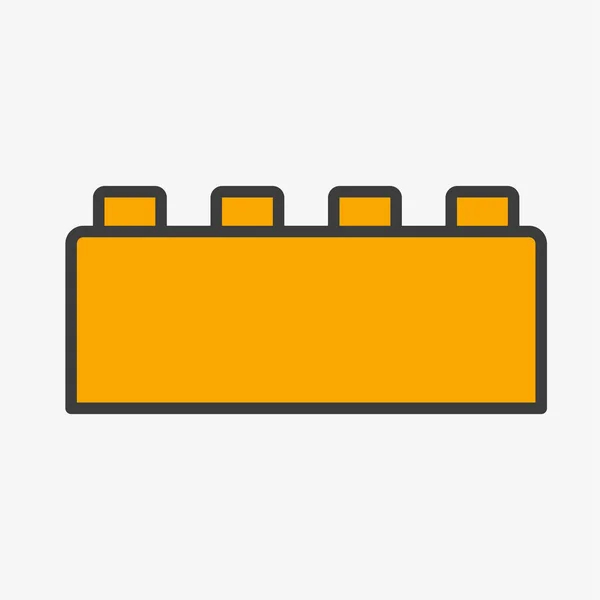 Toy brick vector sign. Building block icon. — ストックベクタ