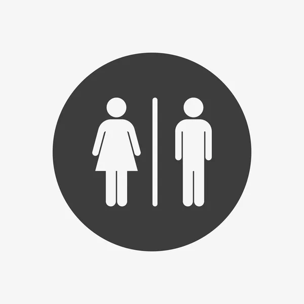 Man and woman vector icon. Toilet pictogram — Vettoriale Stock