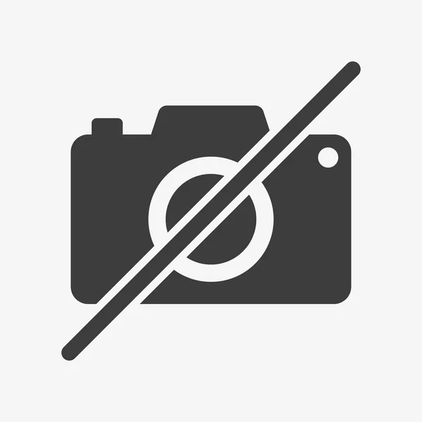 Crossed camera icon. Image is not available — Vetor de Stock