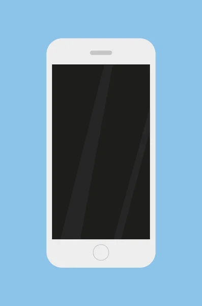 White smartphone vector icon. Cell phone icon