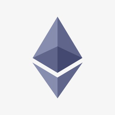 Vector logo of Ethereum. ETH icon. Cryptocurrency.