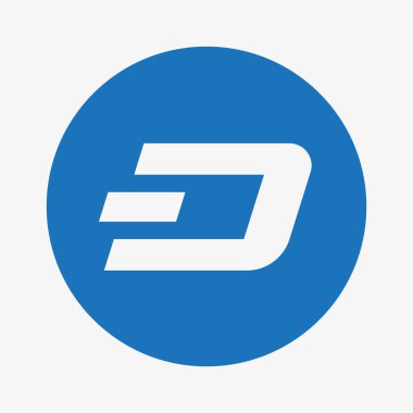 Vector logo of Dash coin. DASH icon