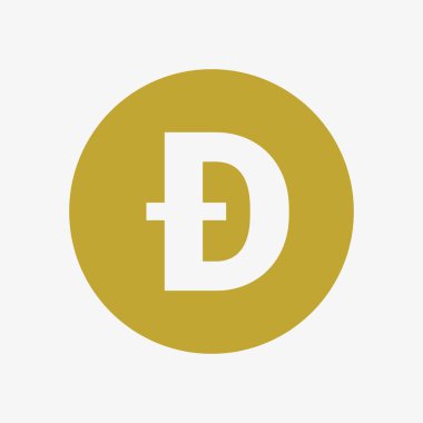 Dogecoin sign. Vector icon. XDG logo. Crypto