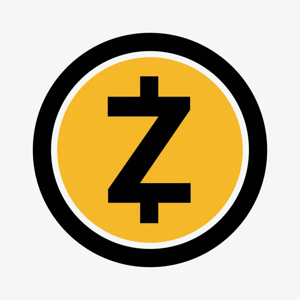 Zcash logo. Vector icon. Symbol of cryptocurrency. — Stockvektor