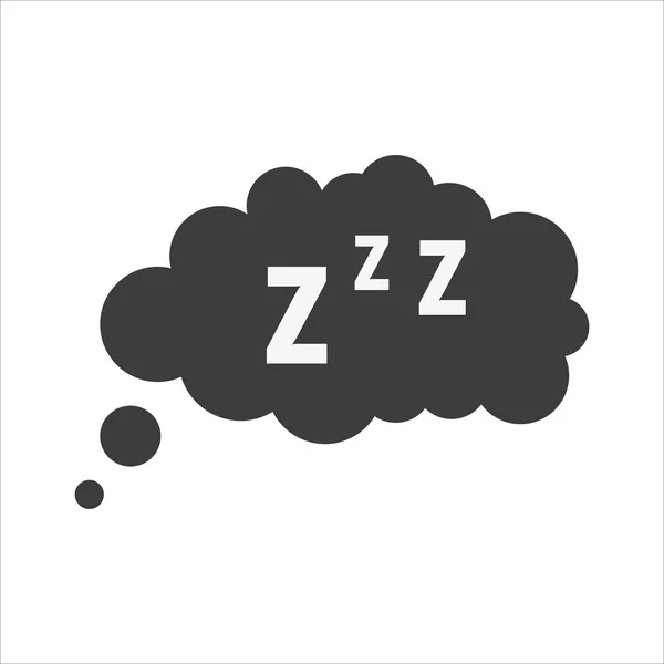 Sleep icon on white background. Dream vector sign — Stock Vector