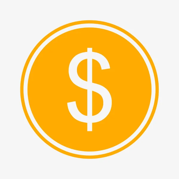 Icono del dólar. Símbolo monetario americano. Moneda en USD. — Vector de stock