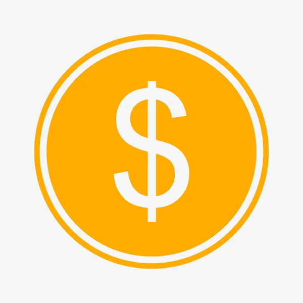 Dollar icon. American currency symbol. USD coin.