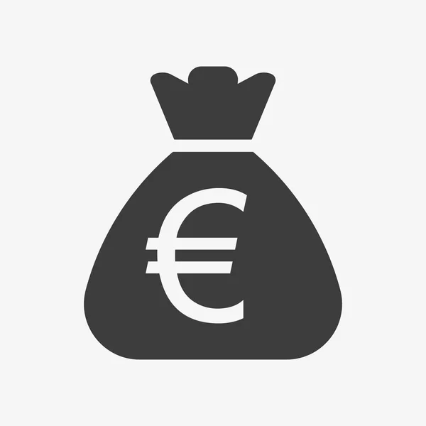 Icono Euro. Saco con símbolo de moneda europea — Vector de stock