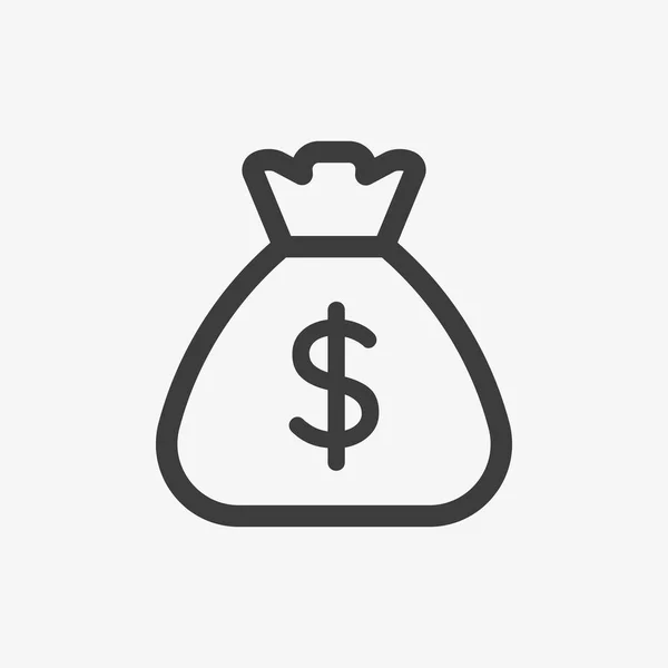 Dollar icon. Sack with American currency symbol — Wektor stockowy