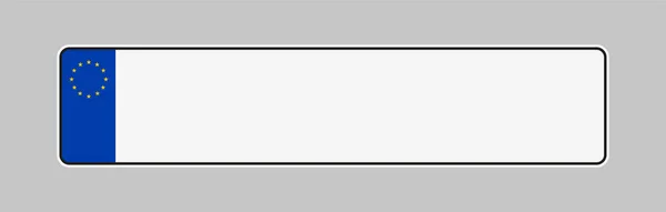 Targa UE. Modello di targa auto. — Vettoriale Stock