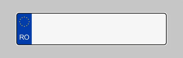 Placa de matrícula de coche de Rumania vector plantilla — Vector de stock