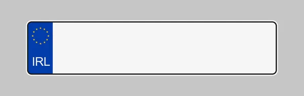 Autokennzeichen von Irland Vektorschablone — Stockvektor
