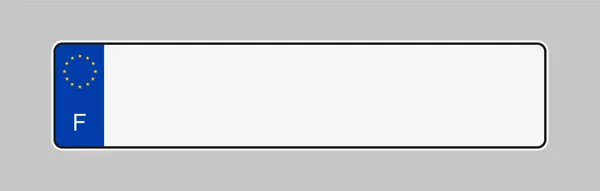 Placa de matrícula de coche de Francia vector plantilla — Vector de stock