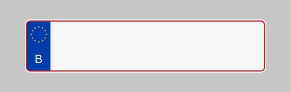 Векторный шаблон автомобильного номера Бельгии — стоковый вектор