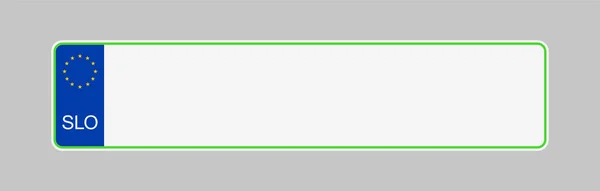 Placa de matrícula de coche de Eslovenia vector plantilla — Vector de stock