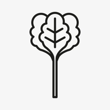 Beyaz arkaplanda vektör rhubarb simgesi izole