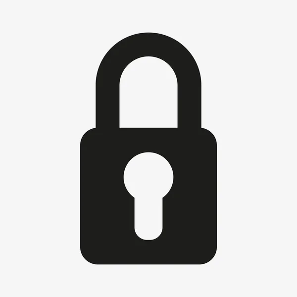 Padlock vector icon isolated on white background — Stock Vector
