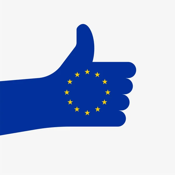 Flagge der Europäischen Union zeigt Vektor-Illustration an — Stockvektor