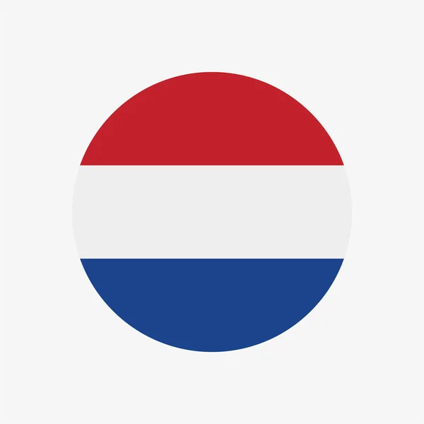 Hollanda bayrağı bir daire içinde — Stok Vektör
