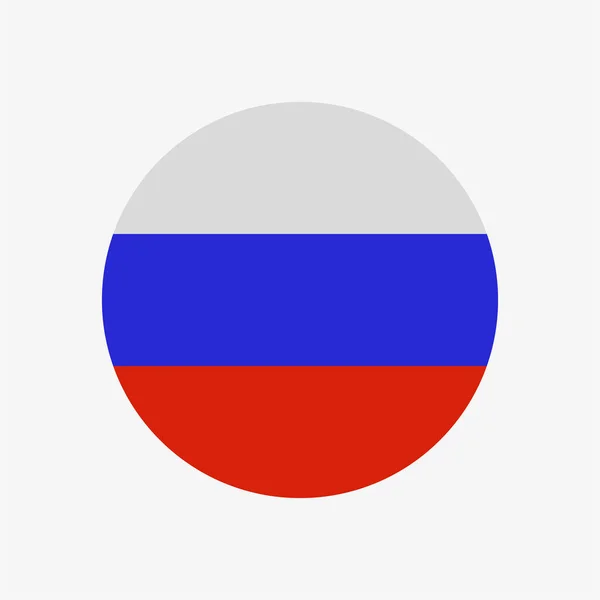 A bandeira da Rússia em um círculo — Vetor de Stock