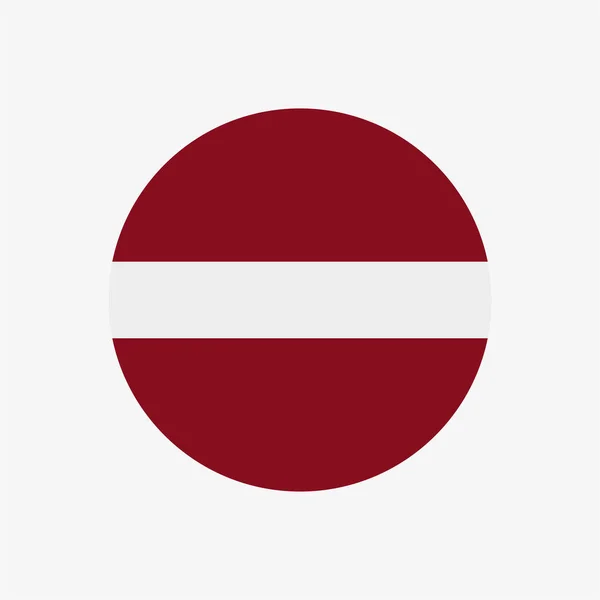 Η σημαία της Λετονίας σε κύκλο — Διανυσματικό Αρχείο