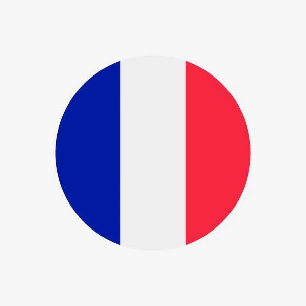 Fransa bayrağı daire içinde — Stok Vektör