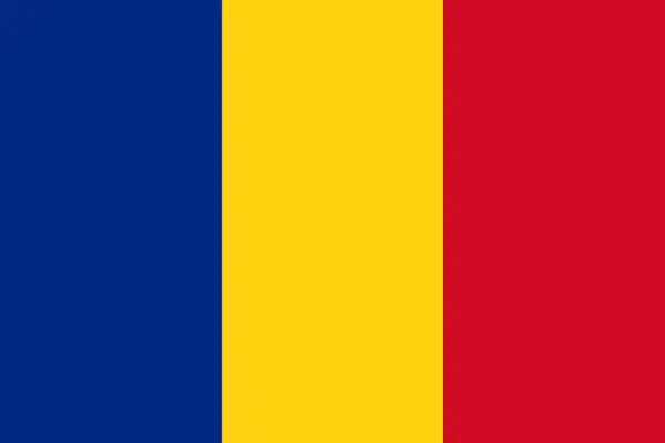 ルーマニアの旗ベクトルアイコン。ルーマニアの国旗. — ストックベクタ