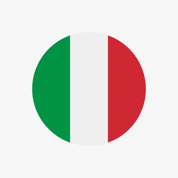 İtalya bayrağı daire içinde — Stok Vektör