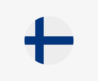 Finlandiya bayrağı daire şeklinde