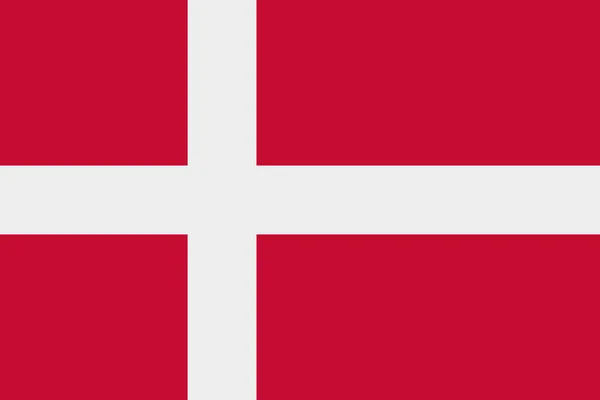 Duńska ikona wektora flagi. Flaga Danii. — Wektor stockowy